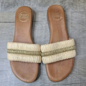 Andre Assous Slide Sandals Size 9